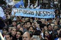Argentijnen bewijzen laatste eer aan Kirchner