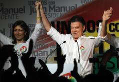 Santos nieuwe president Colombia