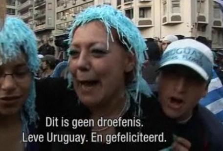 Marjon van Royen keek de wedstrijd in Uruguay